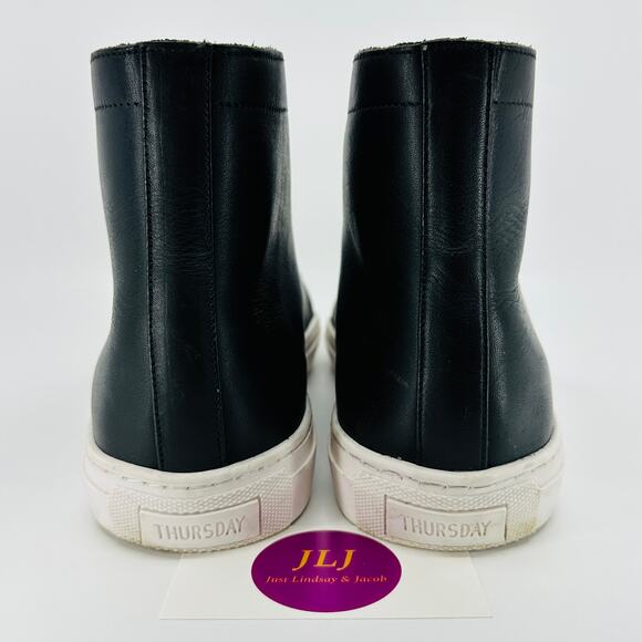 Thursday Boot Co. Men's Premier Black Leather Causal High Top Sneakers Size 12 - Picture 6 of 11